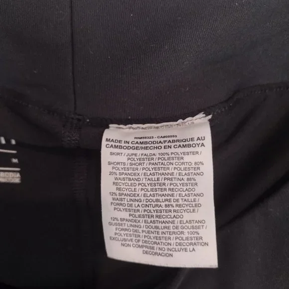 NIKE solid black Dri-Fit skirt skort, size M - Picture 5 of 5
